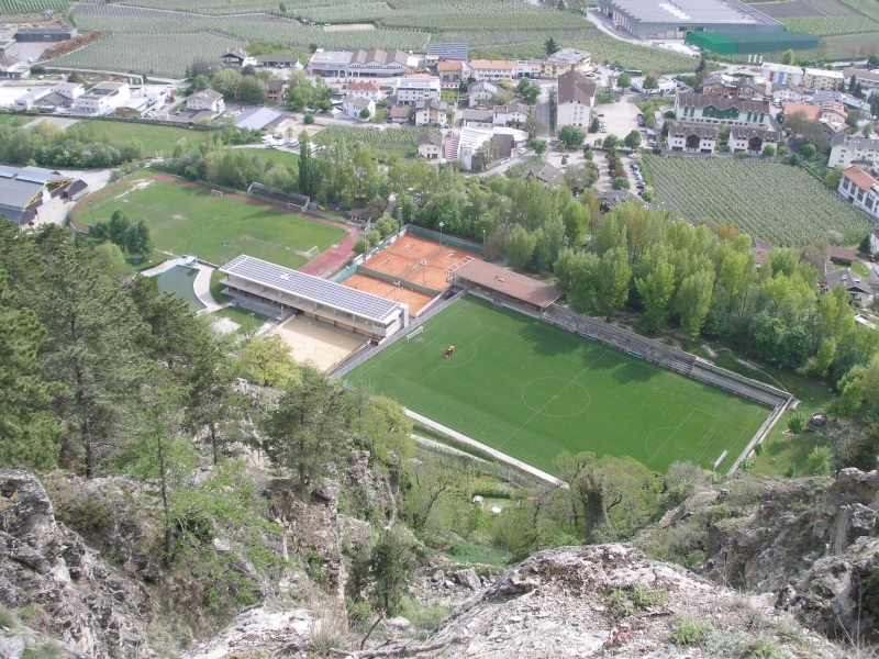 Sportanlagen Schlanders von oben