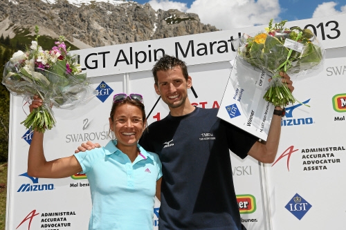 Die Tagessieger Jasmin Nunige und Patrick Wieser. (Bildquelle: Swiss-Image.ch)