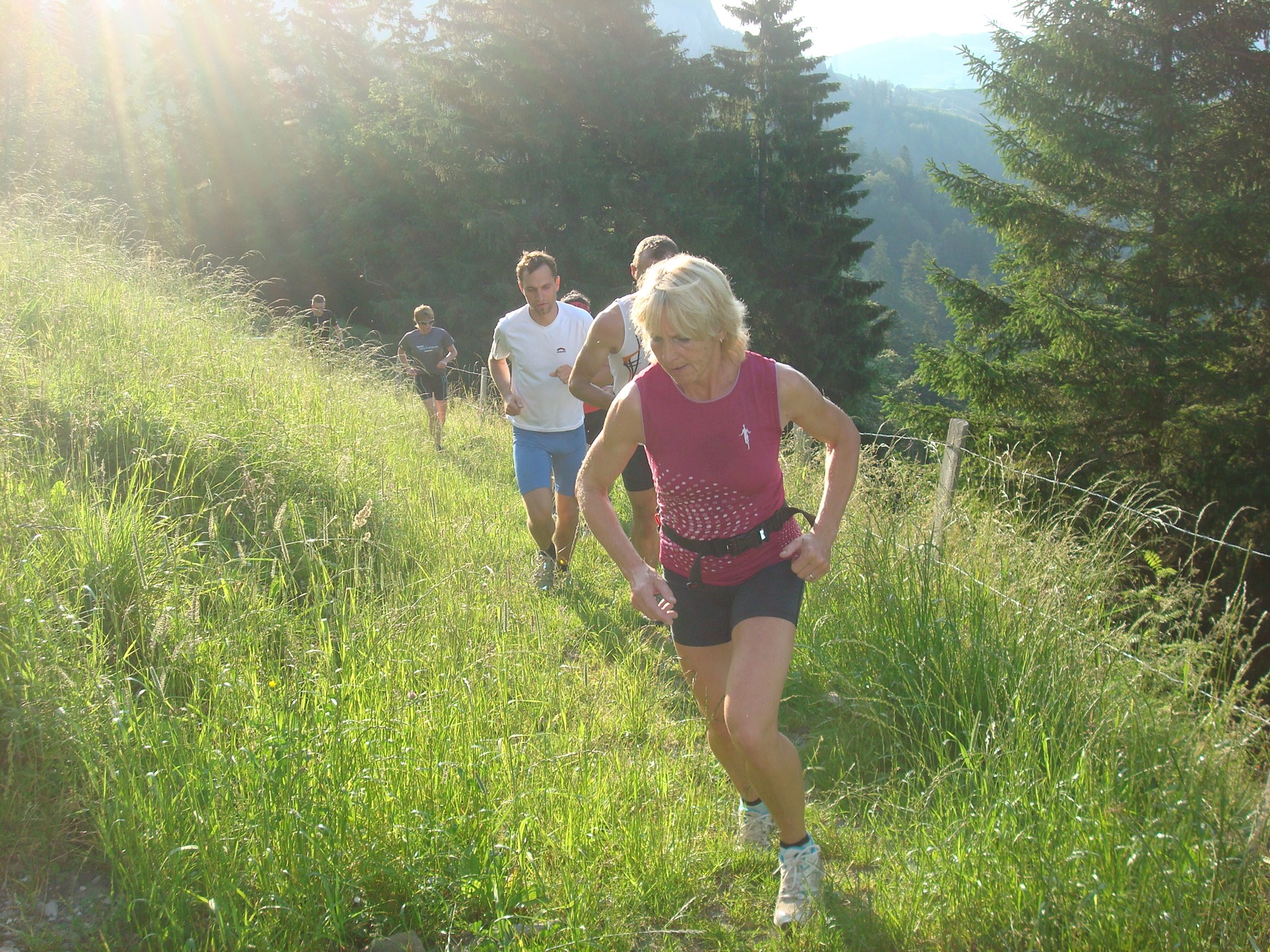 Edith führt die Gruppe zum Schwamm