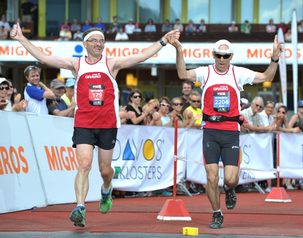 Felix und Berni im Ziel