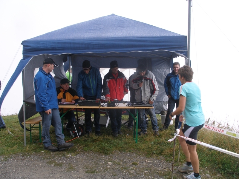 Für die Zeitnehmer im Ziel war der Nebel kein Problem