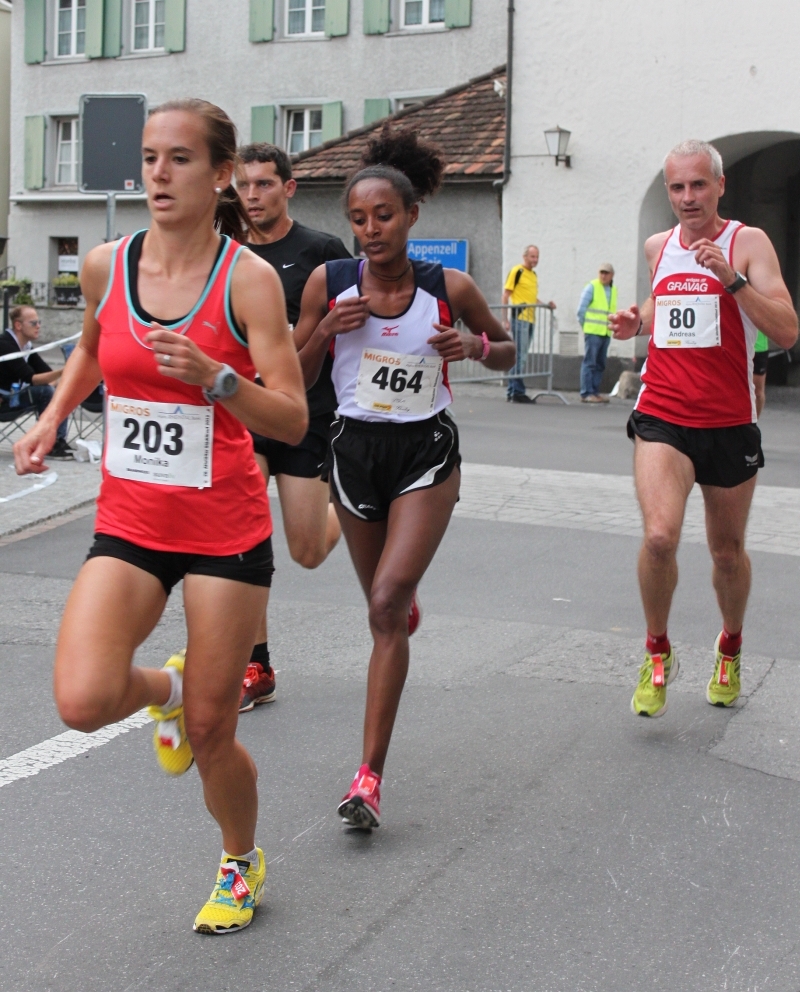 Andreas im Sog der schnellsten Läuferin