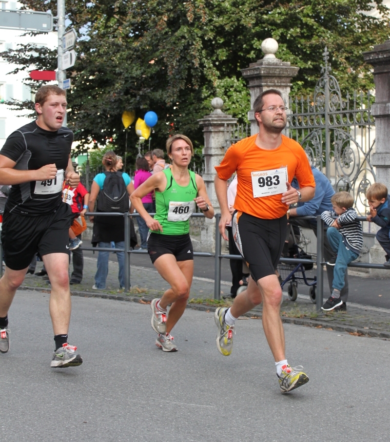 Werner bestritt das Rennen der Volksläufer (4,9 km)