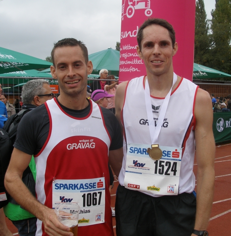 Die Marathon-Hereos: Mathias läuft 2:43 Std. und Zoltan war nach 2:47 im Ziel.