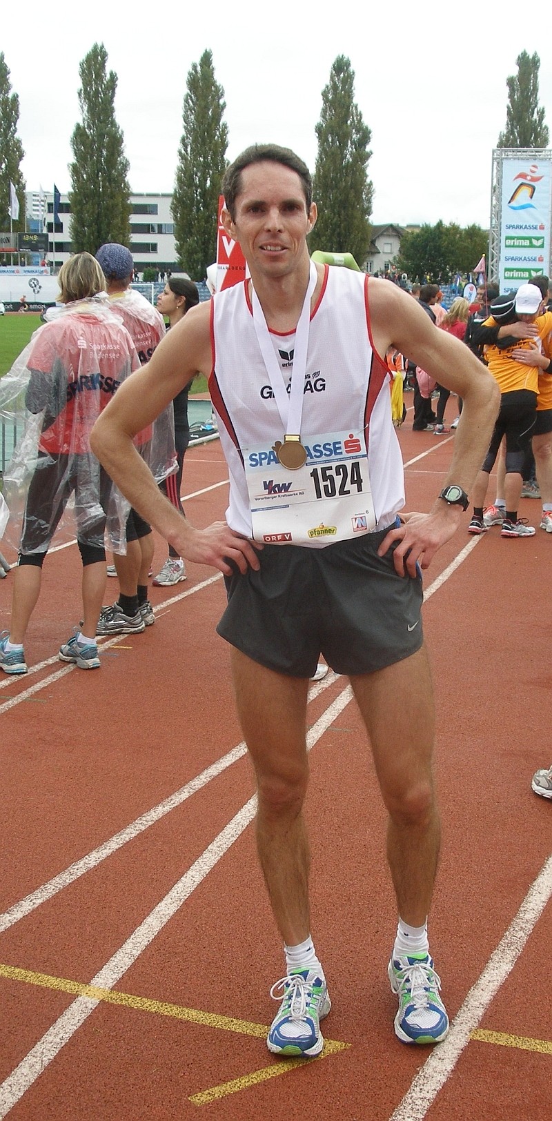 Zoltan direkt nach dem Zieleinlauf