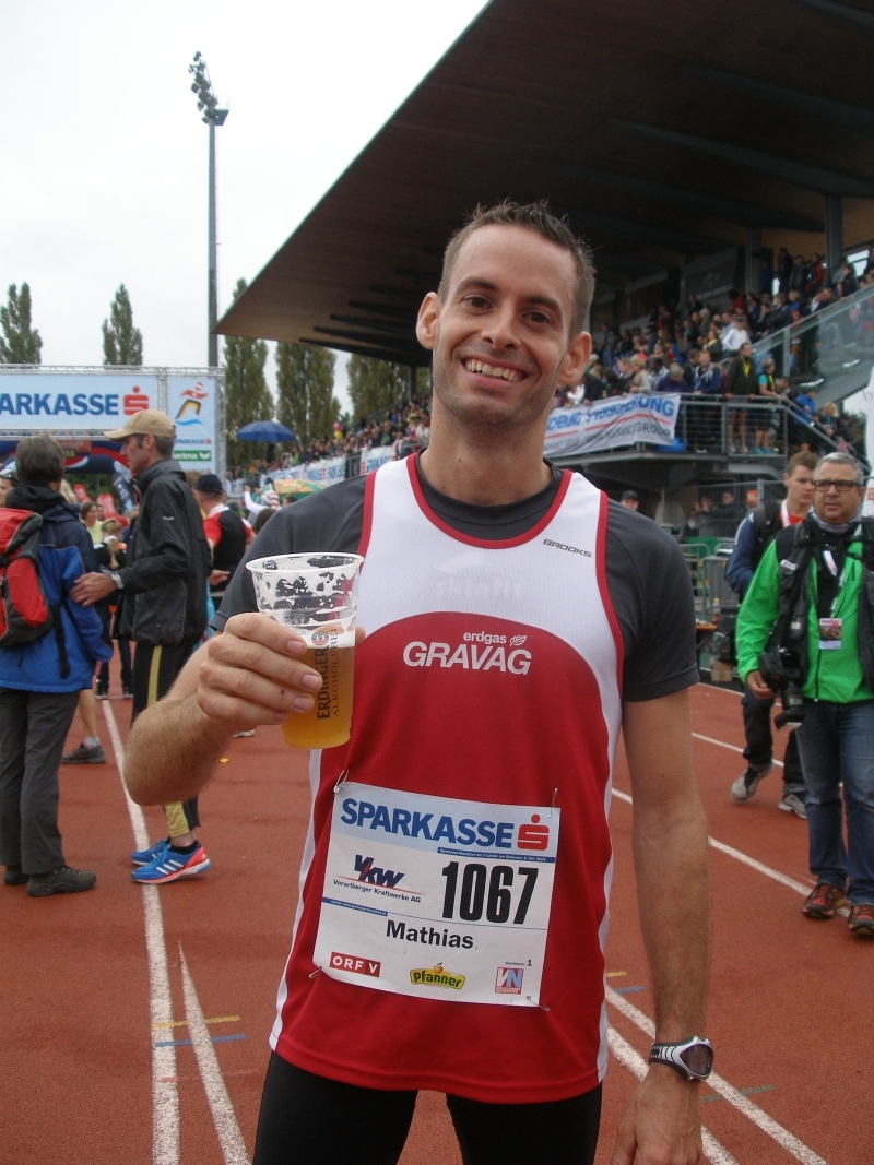 Ein Erdinger alkoholfrei als Belohnung für Mathias, er hat sichs verdient!