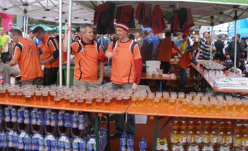 Beste Verpflegung im Zielraum für die Finisher