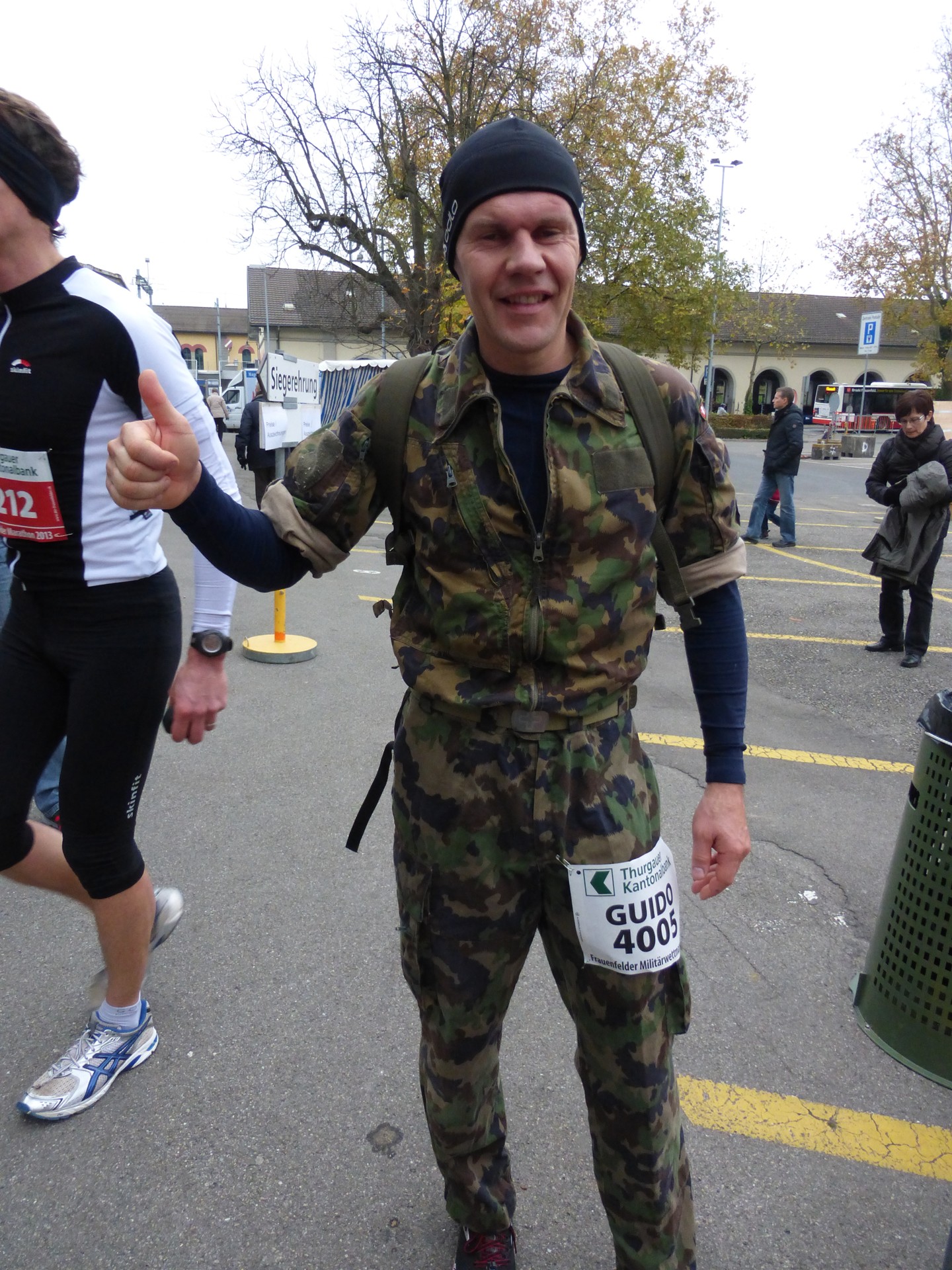 Guido im Ziel …Daumen geht hoch. Superleistung