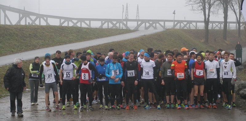 Start im Dunst des Nebels