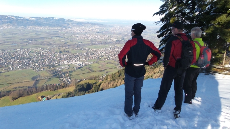 Marschhalt auf dem Rückweg