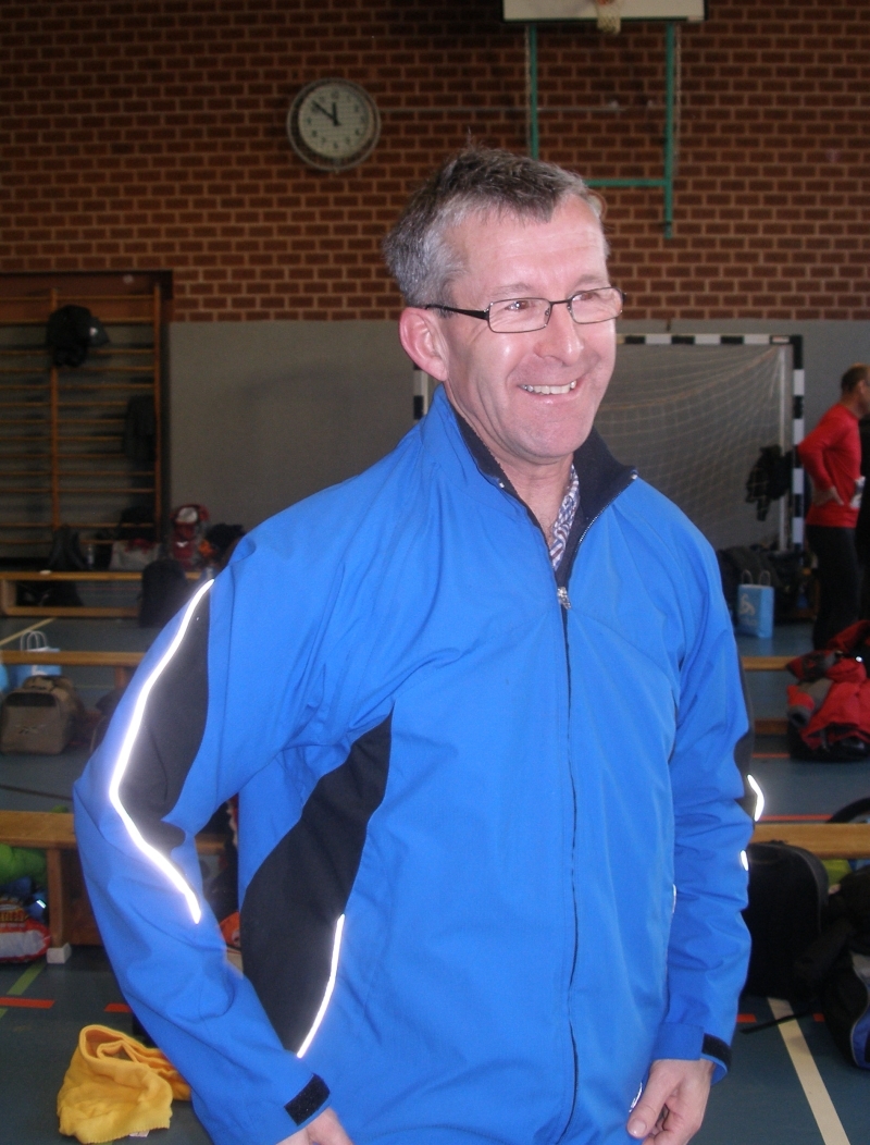 Moritz, schon geduscht, als die anderen Milas erst an den Start gingen, Er hat den kurzen Lauf absolviert