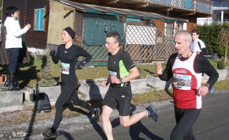 Markus und Andreas (noch) zusammen mit der schnellsten Frau, Angela Haldimann