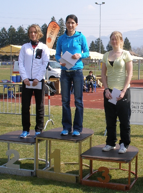 Die schnellsten Frauen des Tages: Annina Berri, Angela Haldimann und Petra Eggenschwiler