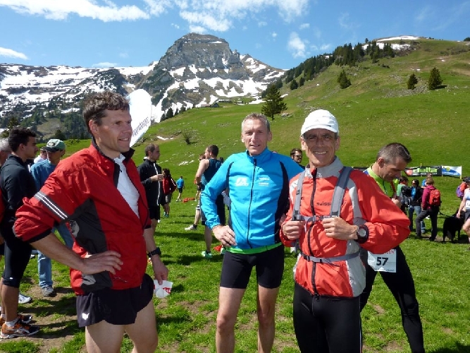 Guido, Helmut und Berni vor imposanter Kulisse