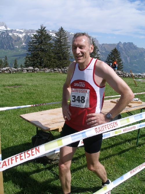 Helmut oben angekommen