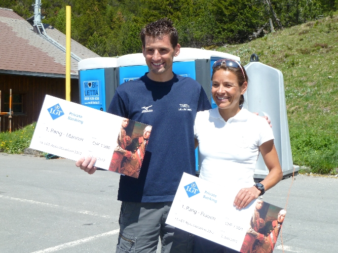 Die Marathonsieger Jasmin Nunige und Patrick Wieser