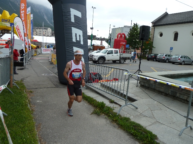 Berni im Ziel auf Lenzerheide.