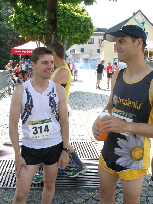 die beiden Hardbicker können auch ganz schnell berglaufen: Thomas Stieger und Felix Leuener