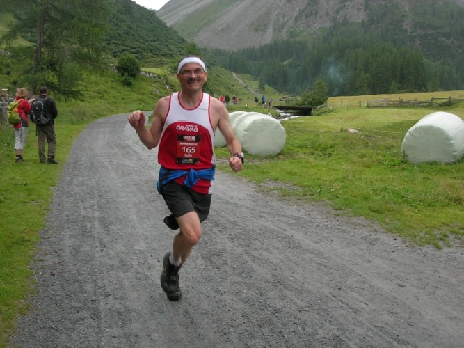 Felix 15 km vor Ziel im Sertigtal
