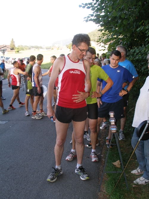 Bereit zum Start, u.a. Frank Bühner, er reiste von Paris an