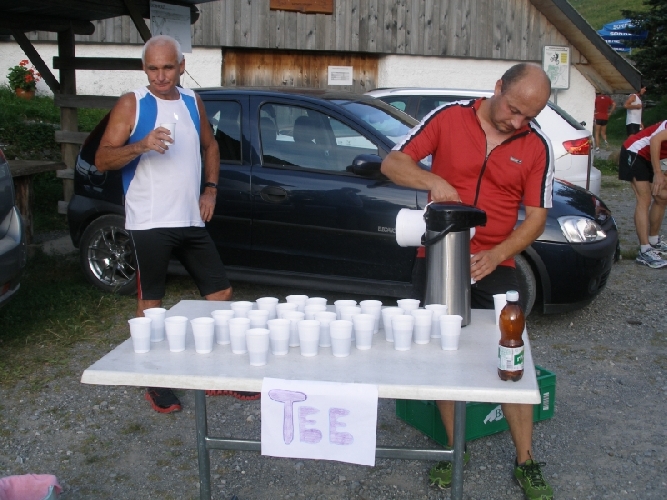 Im Ziel gabs erstmals Tee