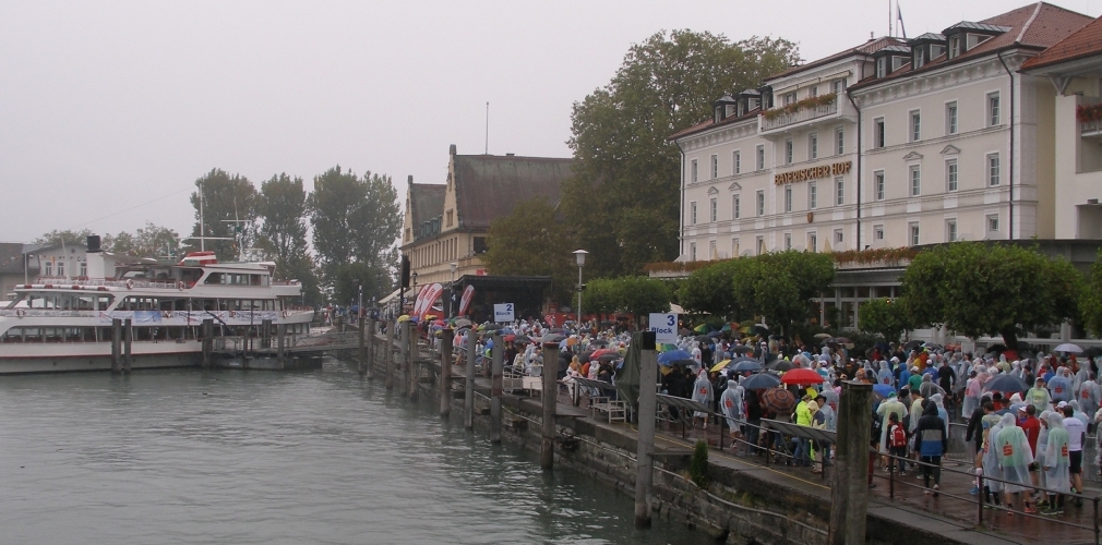 Tristesse schon vor dem Start am Hafen von Lindau