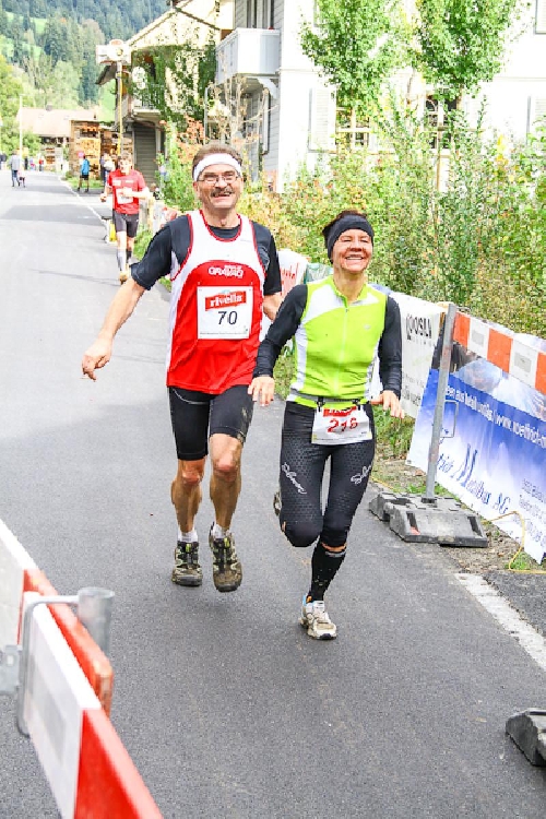 Zieleinlauf: Frieda Manser und Felix