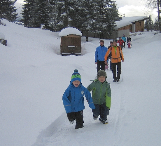 Neuschnee vertreibt jede Müdigkeit
