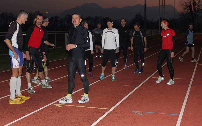 Die Gruppe A als erste am Start