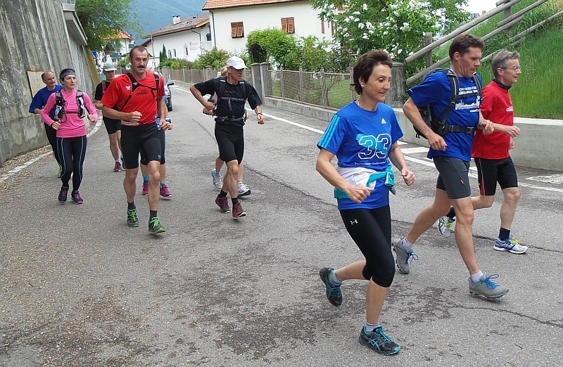 Auf gehts zum ersten langen Trainingslauf hinauf nach St. Martin