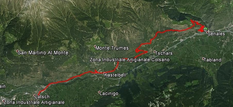 Laufstrecke Stuben-Schloss Juval-Kastelbell-Latsch
