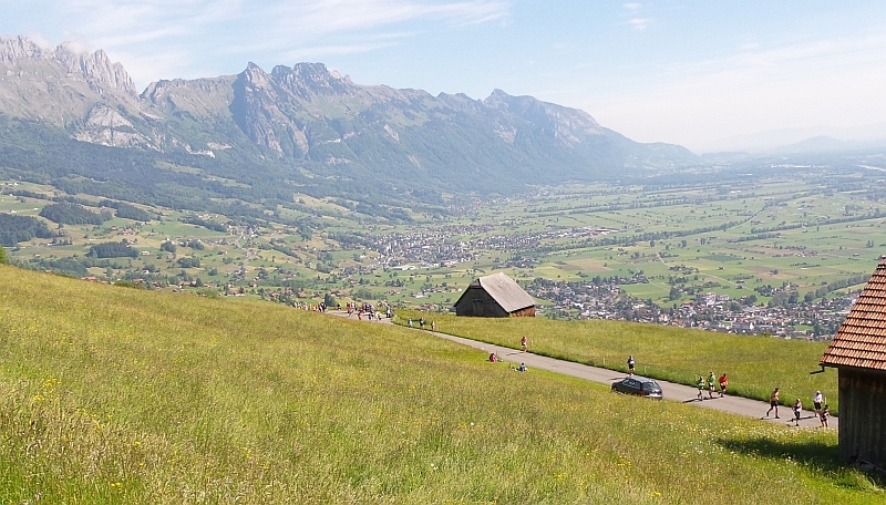 Rheintalabwärts reichte die Aussicht bis fast zum Bodensee