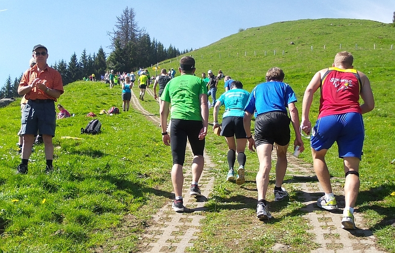 Auf dem letzten steilsten Kilometer