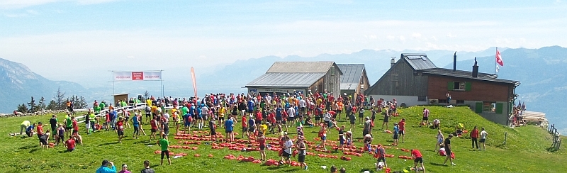 Zielgelände bei der Gamperney-Skihütte