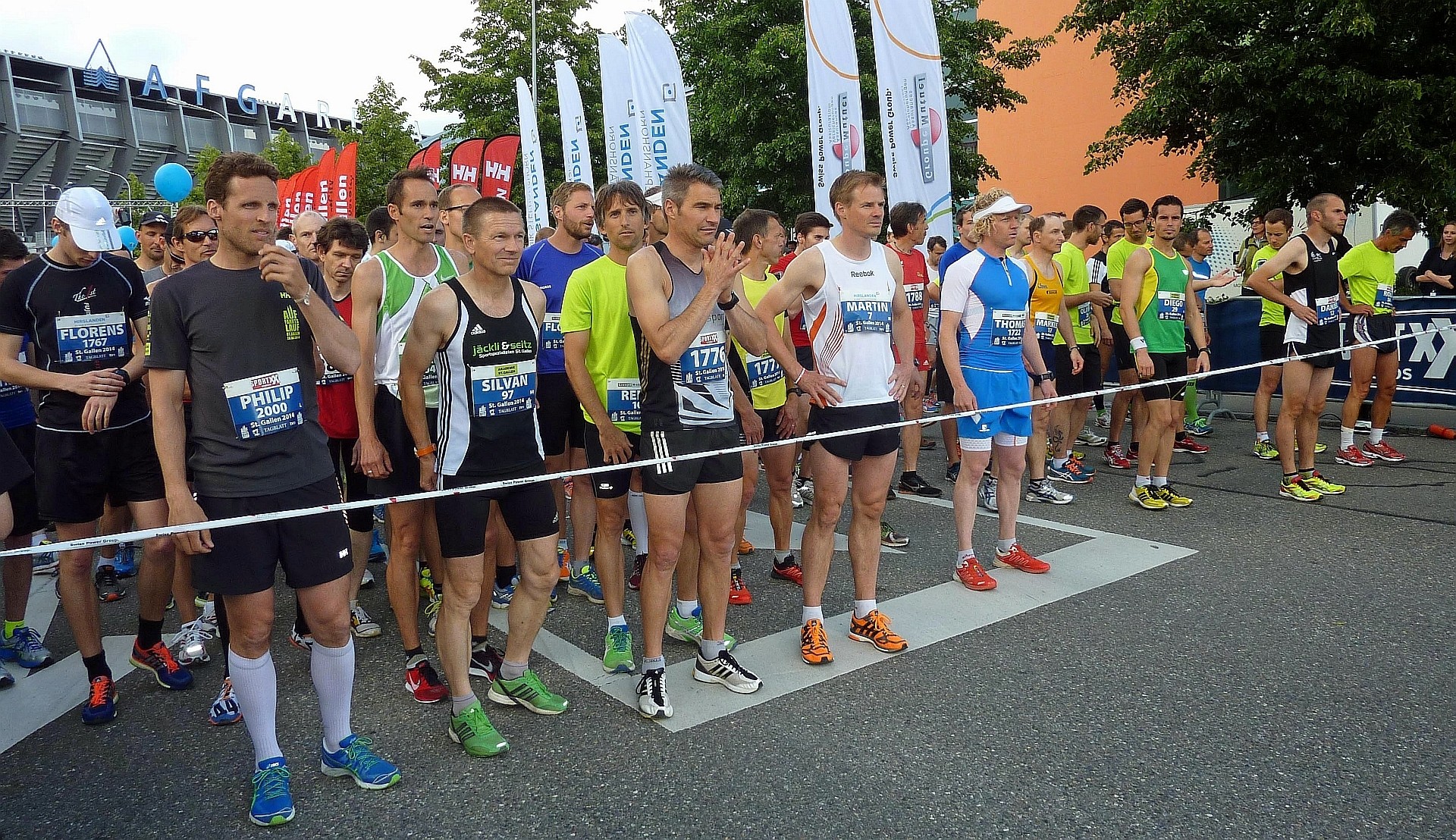 Die Frontlinie beim Halbmarathon-Start