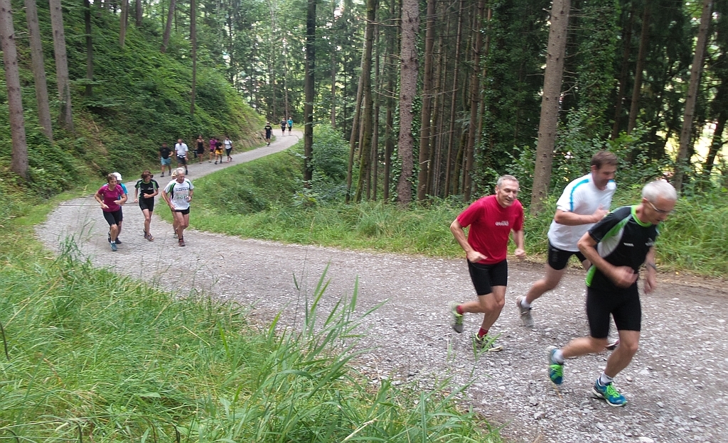 Zügiger Laufschritt auf dem Bergweg