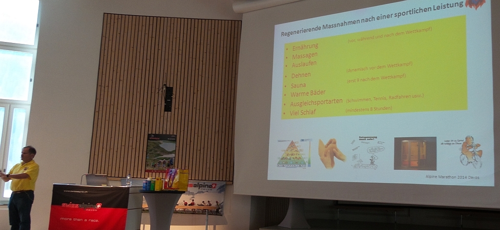 Am Freitagmorgen gabs noch Vorträge: Über die Bedeutung der Erholung und ….