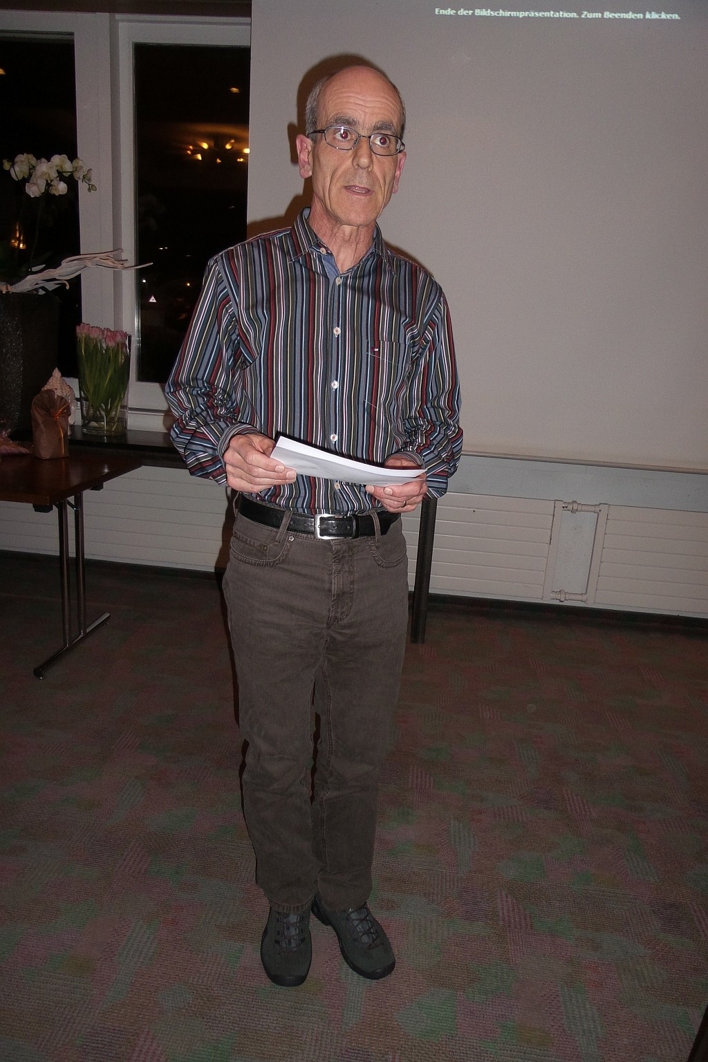 Berni dankt seinem Leiterstab