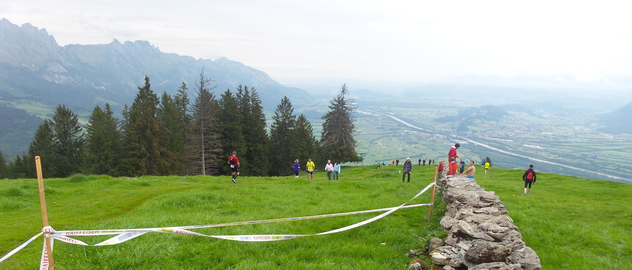 Blick vom Ziel ins Rheintal