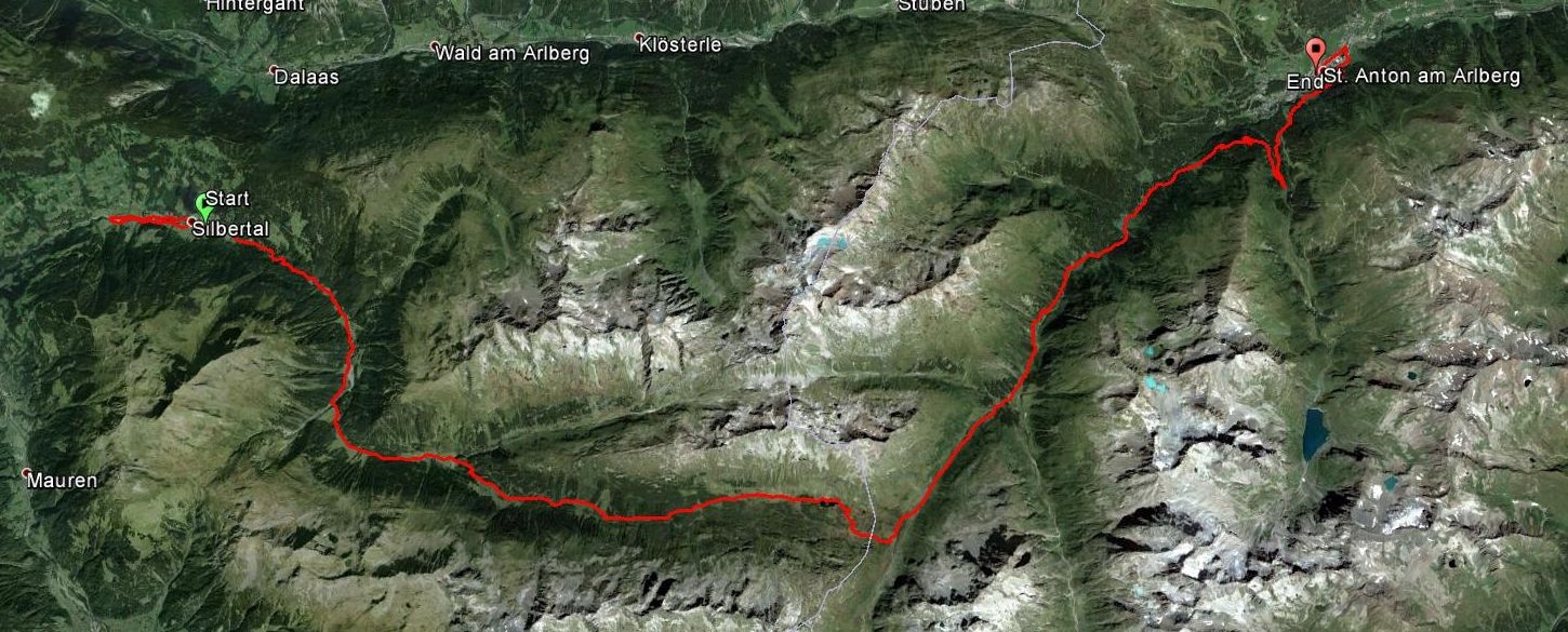 Strecke Montafon-Arlberg Marathon