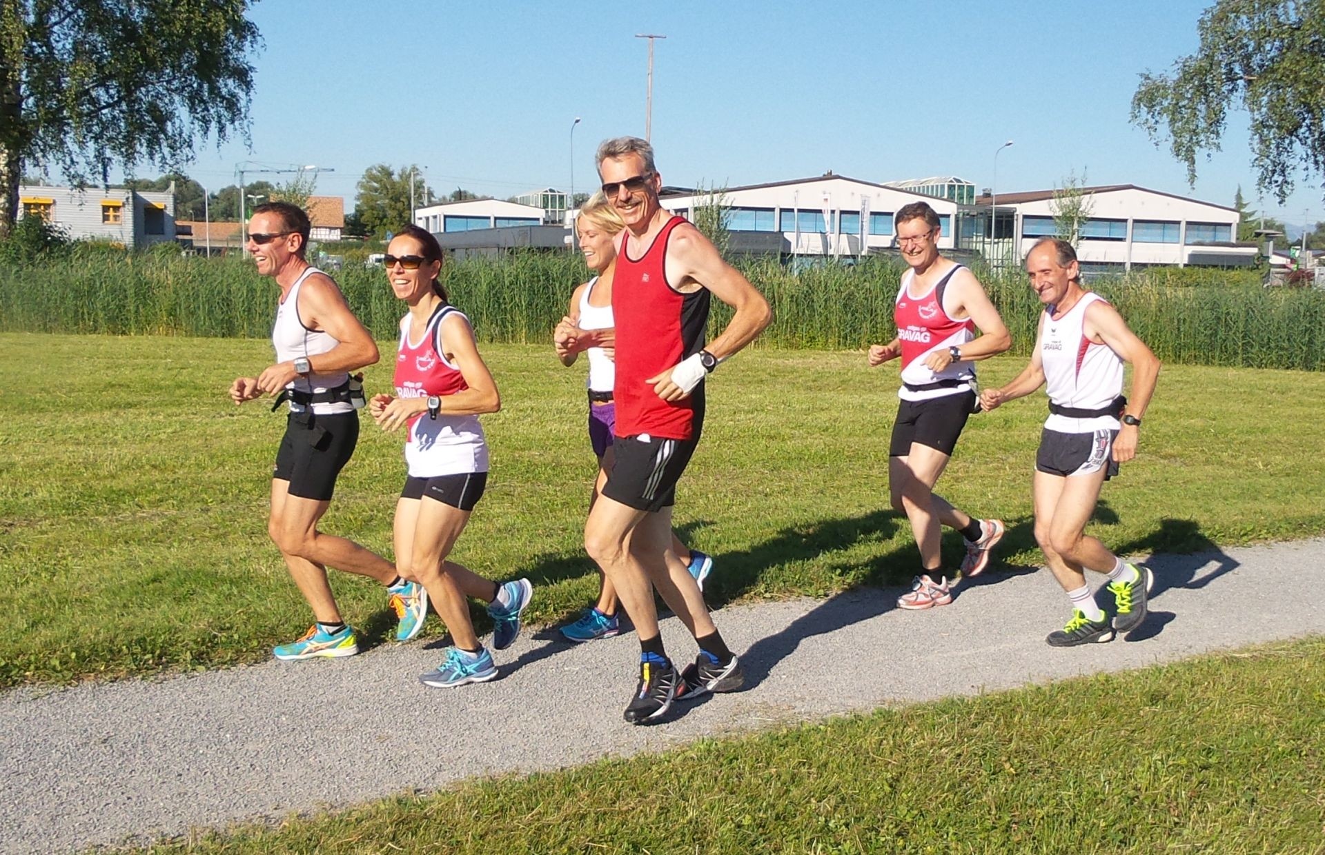 Einlaufen in der Ebene