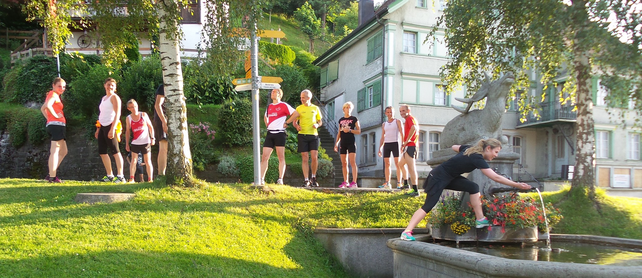 Kurze Pause in Walzenhausen