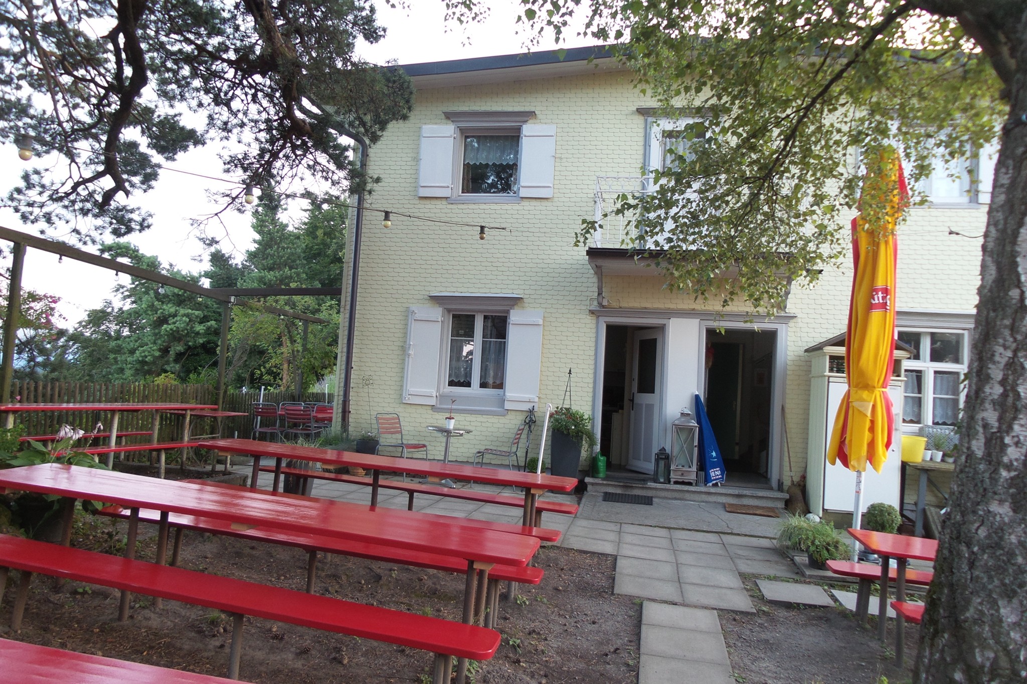 Erholung und Verpflegung war im Restaurant Meldegg oberhalb Au angesagt