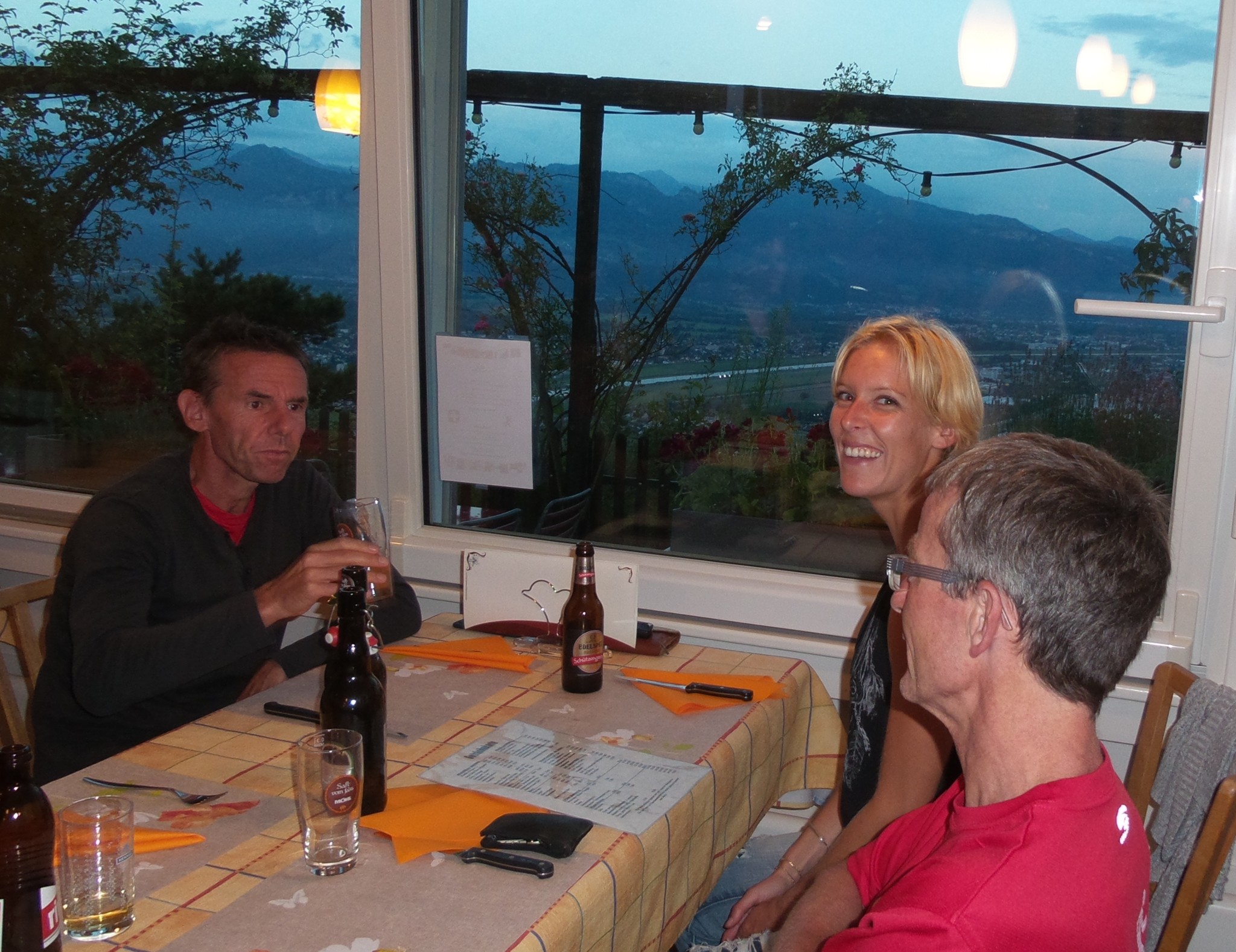 Gute Stimmung nach dem Lauf in der Meldeggstube