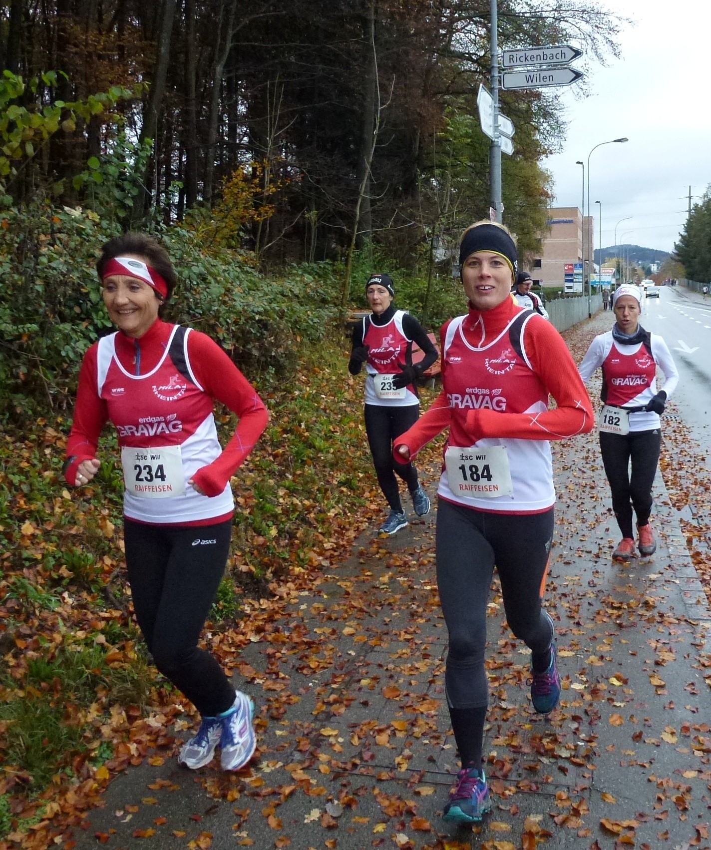 Einlaufen in Richtung Start