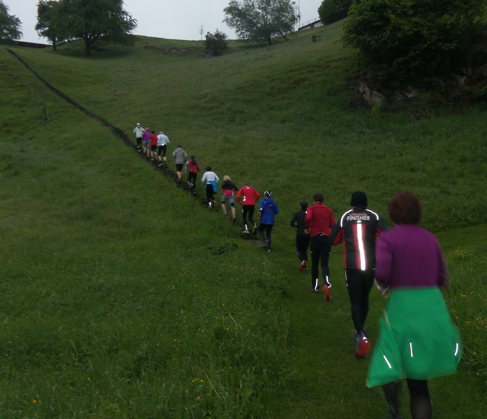 In der dritten und letzten Sektion ging es dann auf tutti: Die Hardtreppe im Laufschritt. Nicht mehr Jedermannssache!