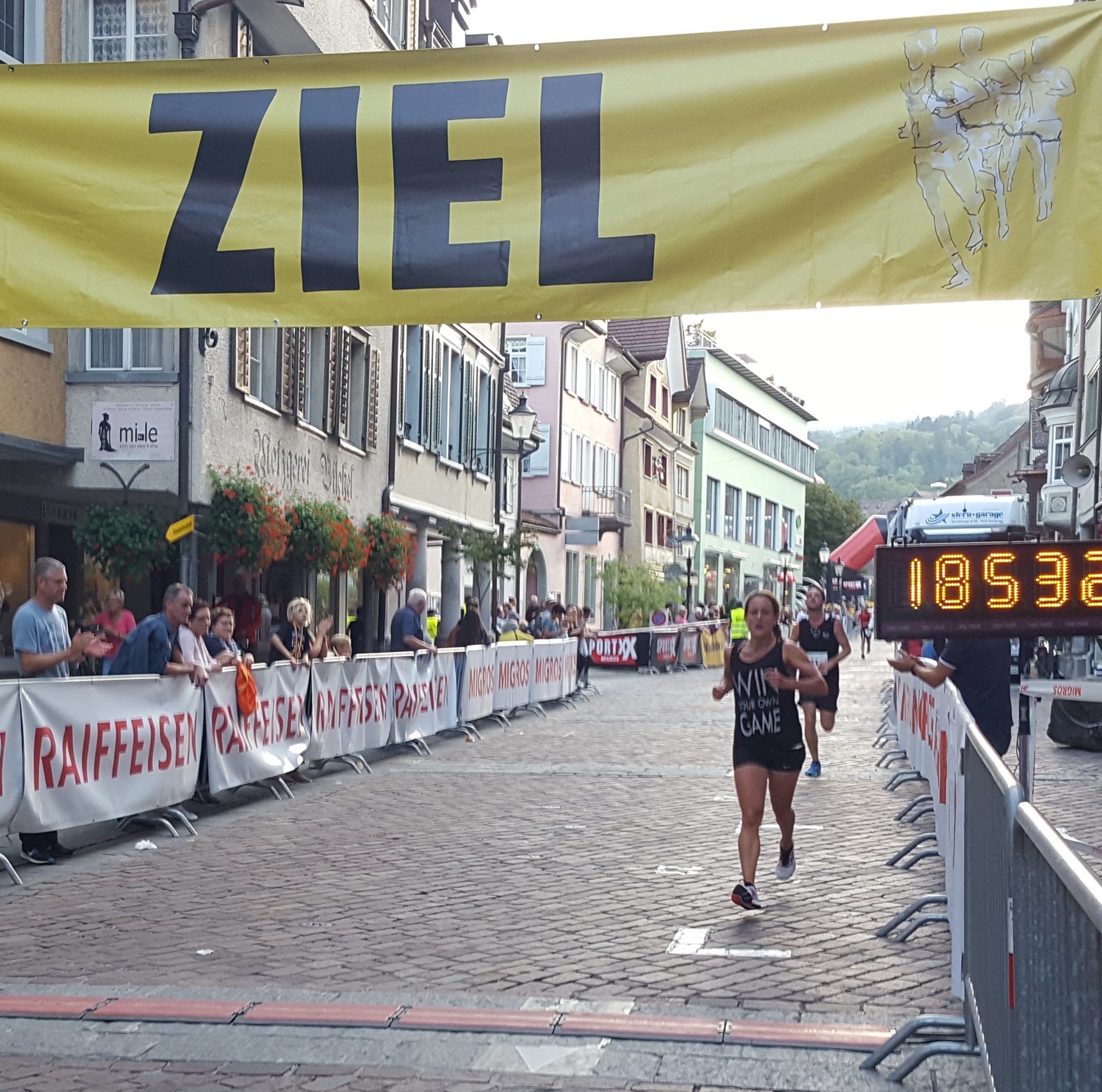 Fabienne im Ziel