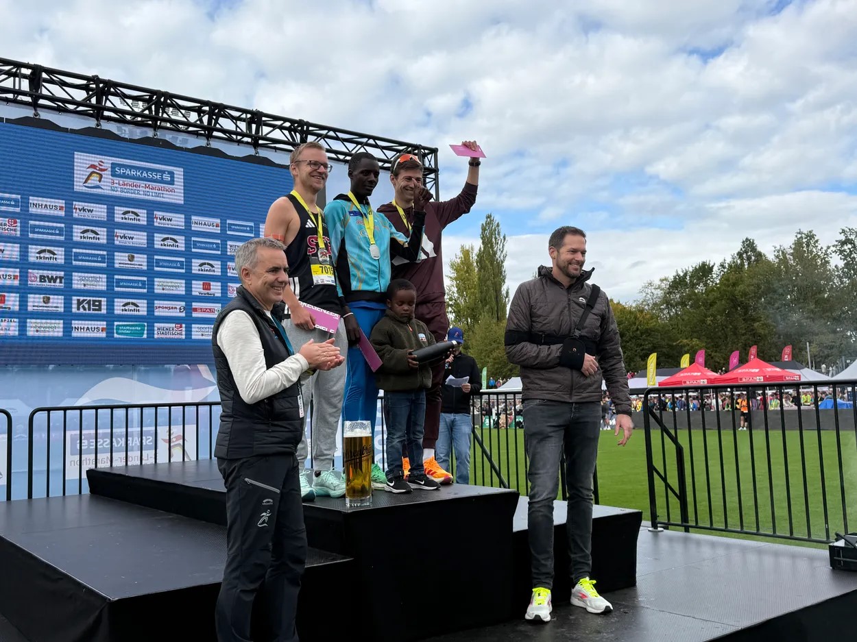 Fabian auf dem Podium